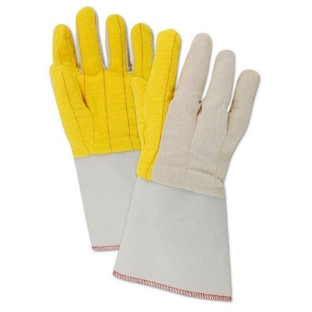 Magid Textile Gloves, Yellow, 12 PK 64G
